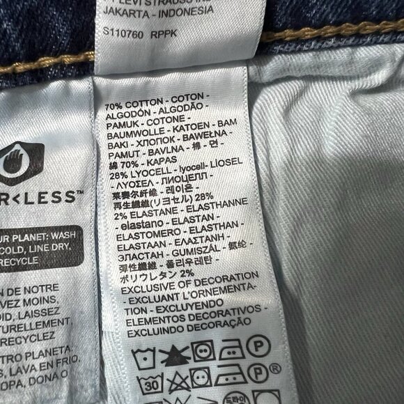 Levis 514 Straight Stretch Jeans Big E 42 x 30 New Regular Fit Blue Medium Wash - Picture 6 of 8